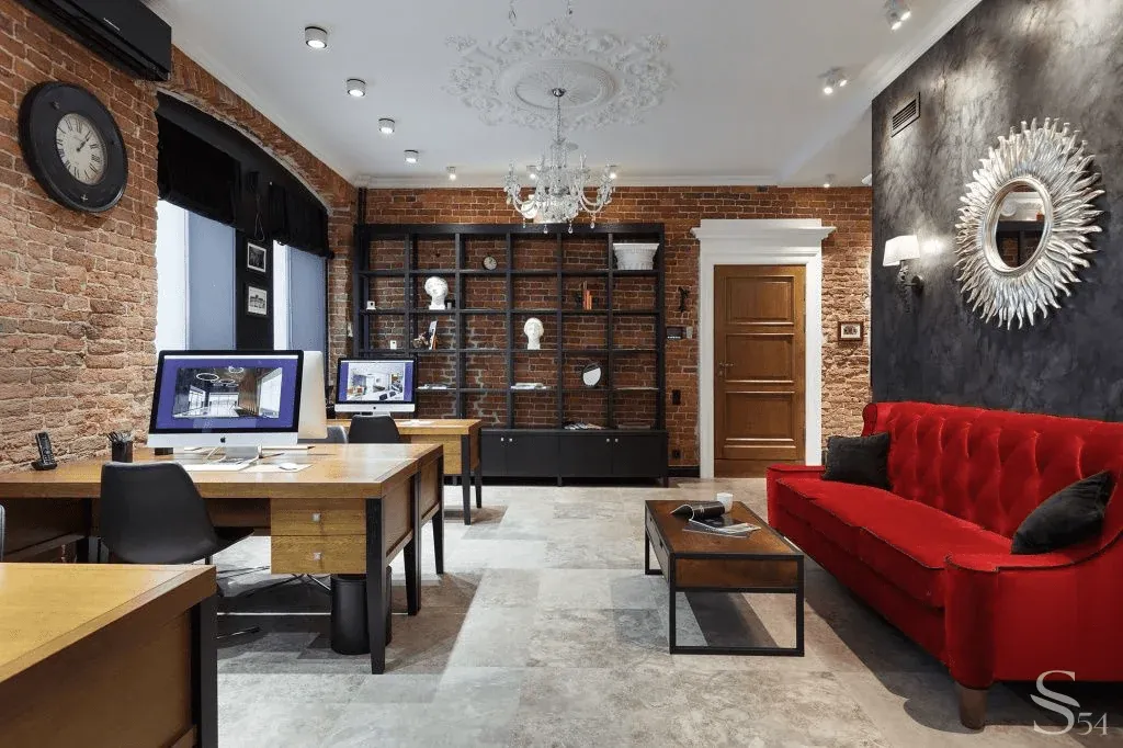 Кирпичные стены как главный элемент декора