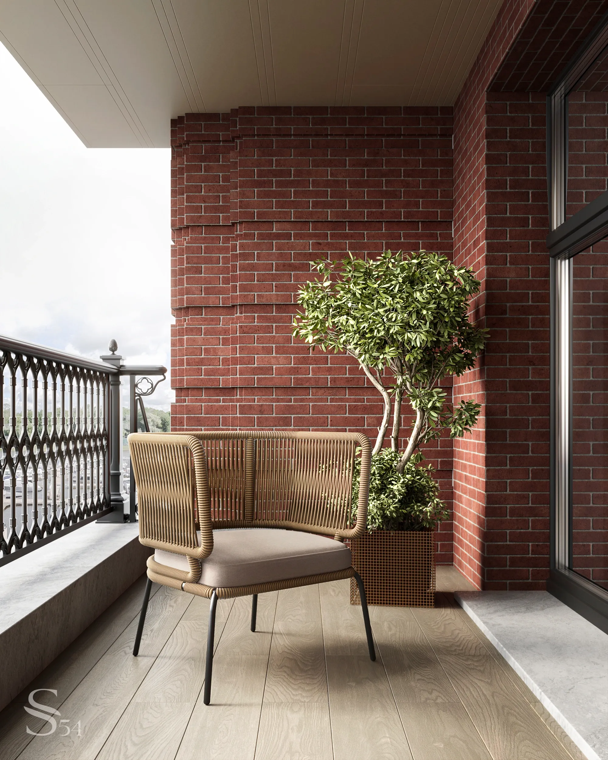 Кирпичные стены как главный элемент декора