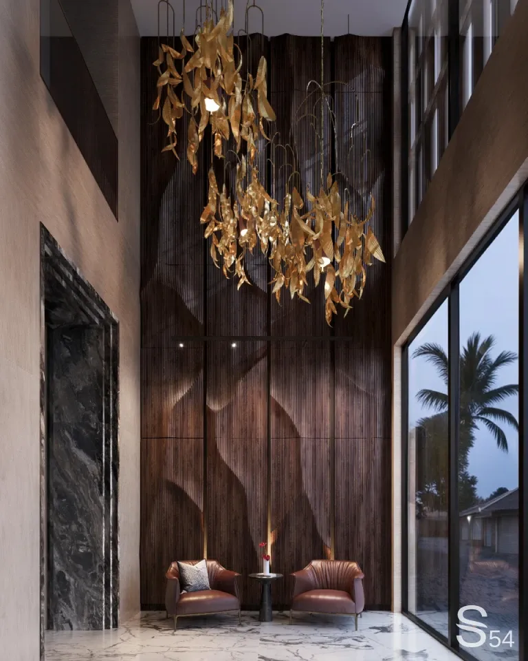 Различные породы дерева и оттенки в интерьере от Studia 54