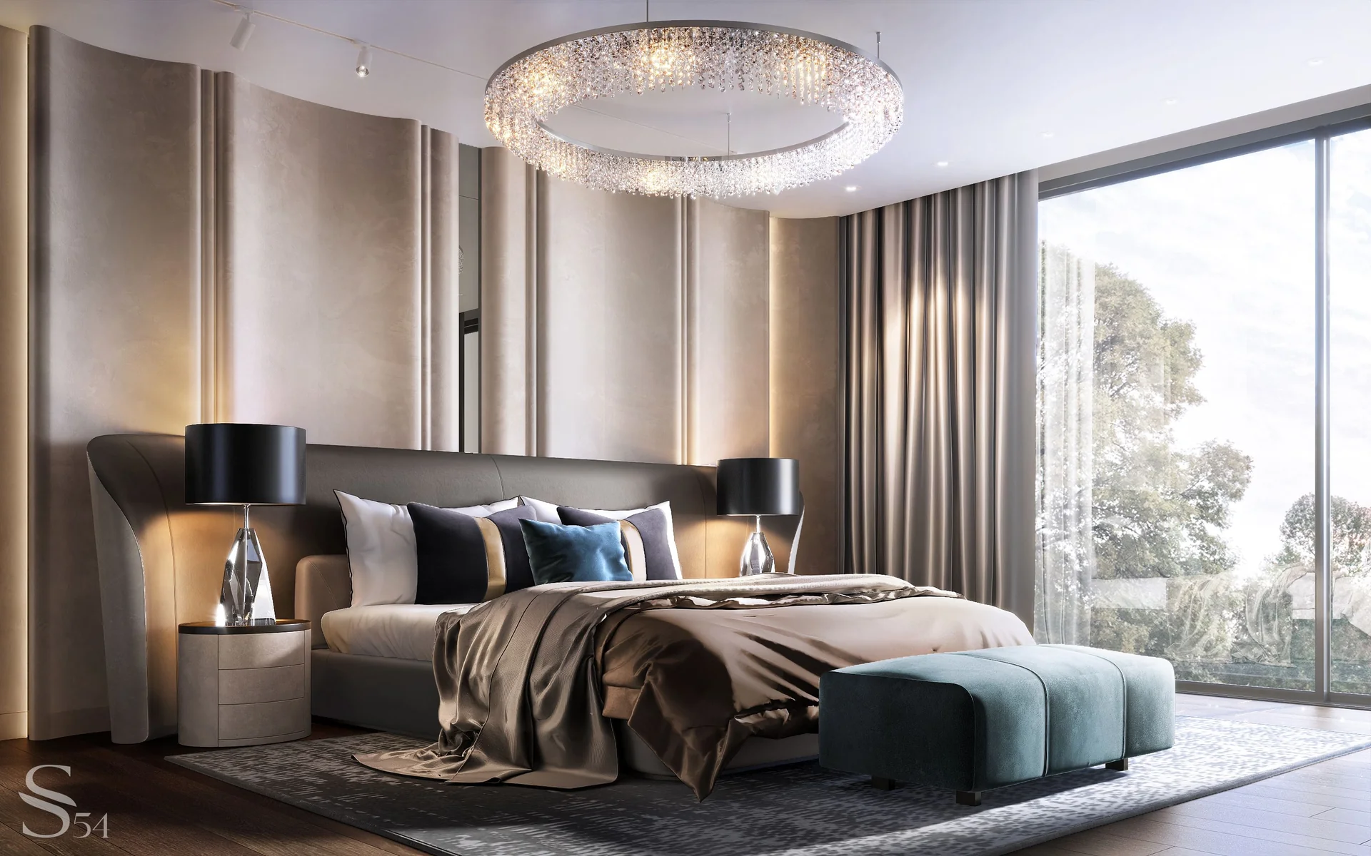 Двухуровневый дизайнерский пентхаус по проекту от Studia 54 в Хорватии