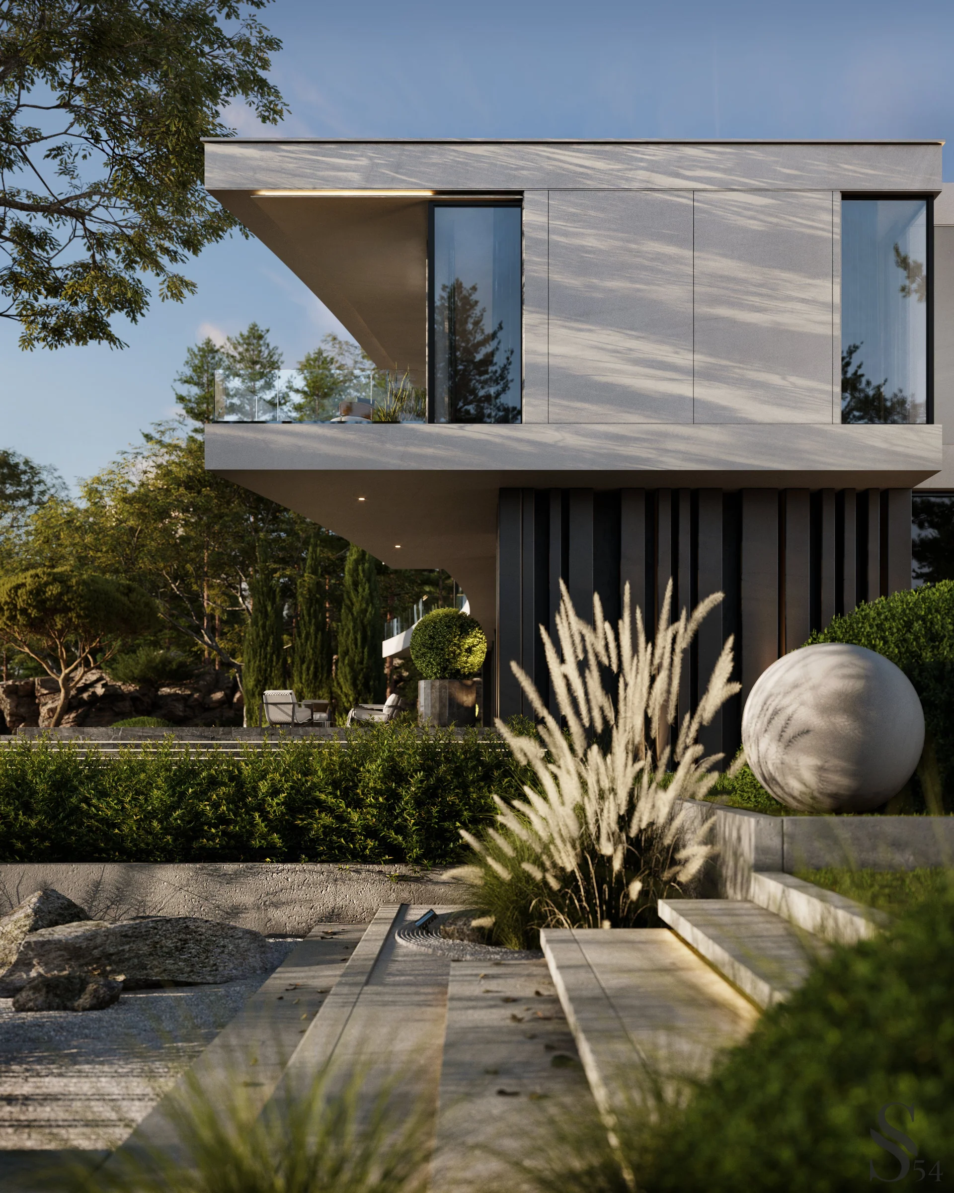 Landscape design, meticulously thought out.