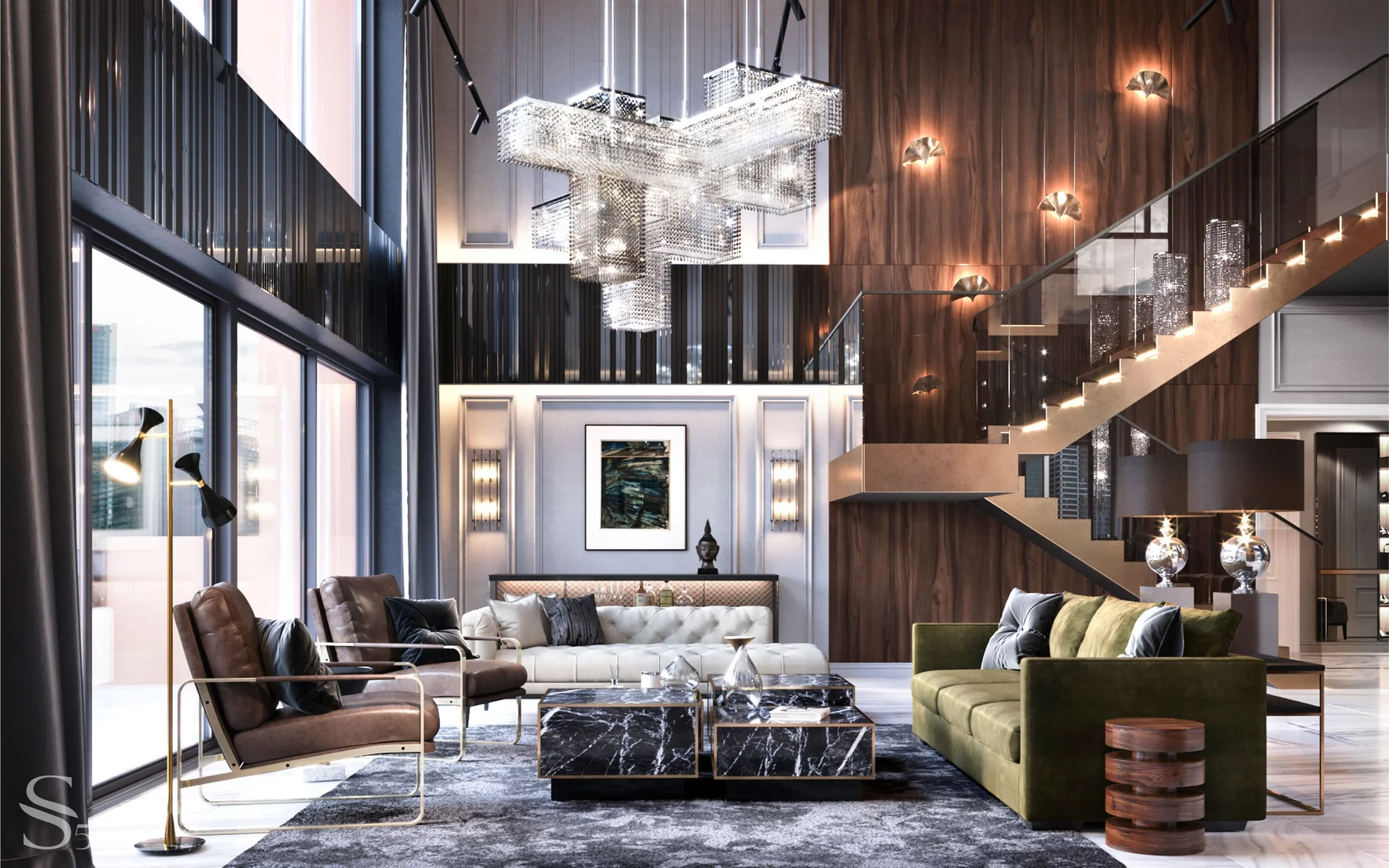 Изысканный дизайн интерьера апартаментов в Сингапуре от Studia 54