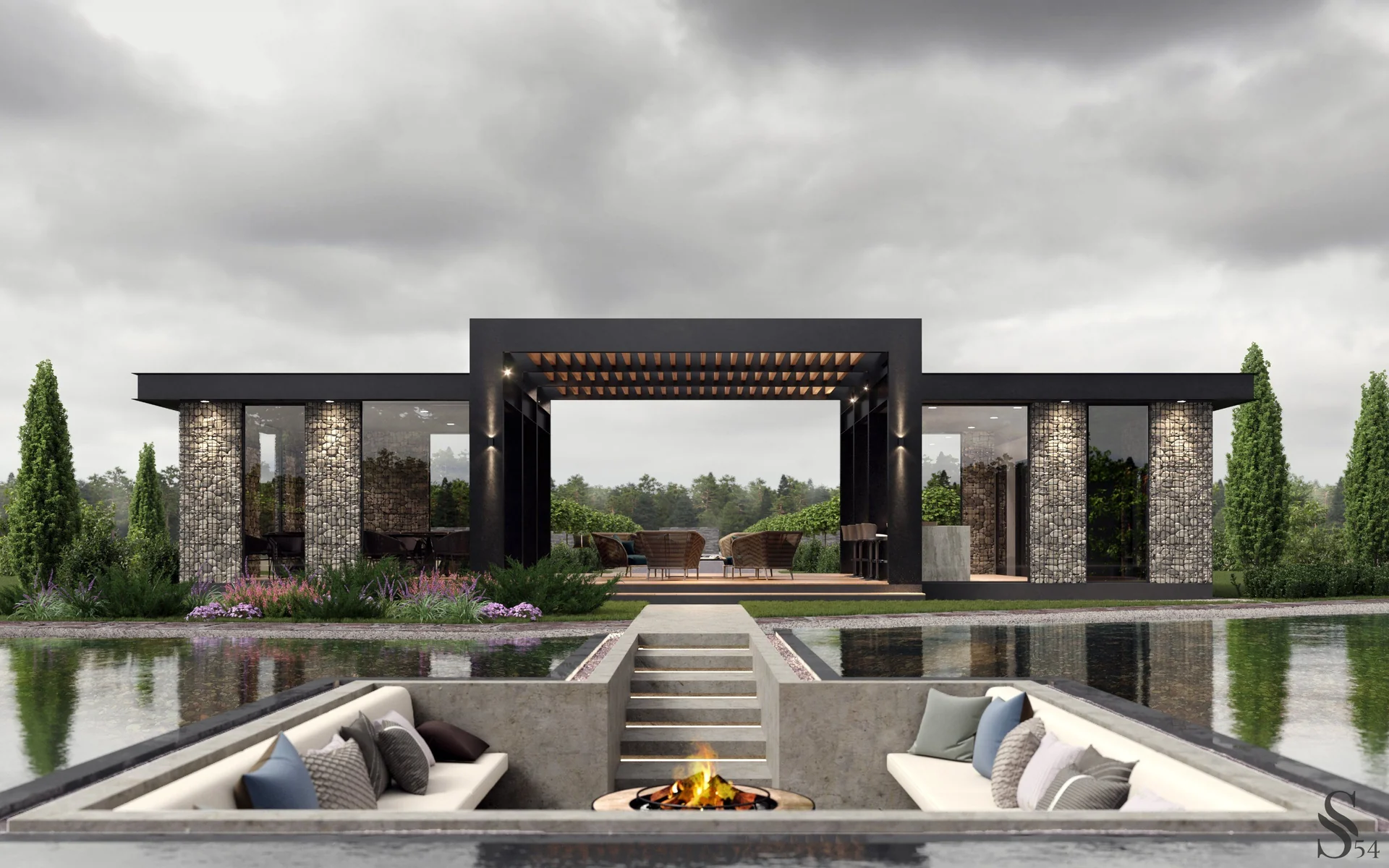 Project by premium architectural bureau Studia 54: summerhouse in the clubhouse community