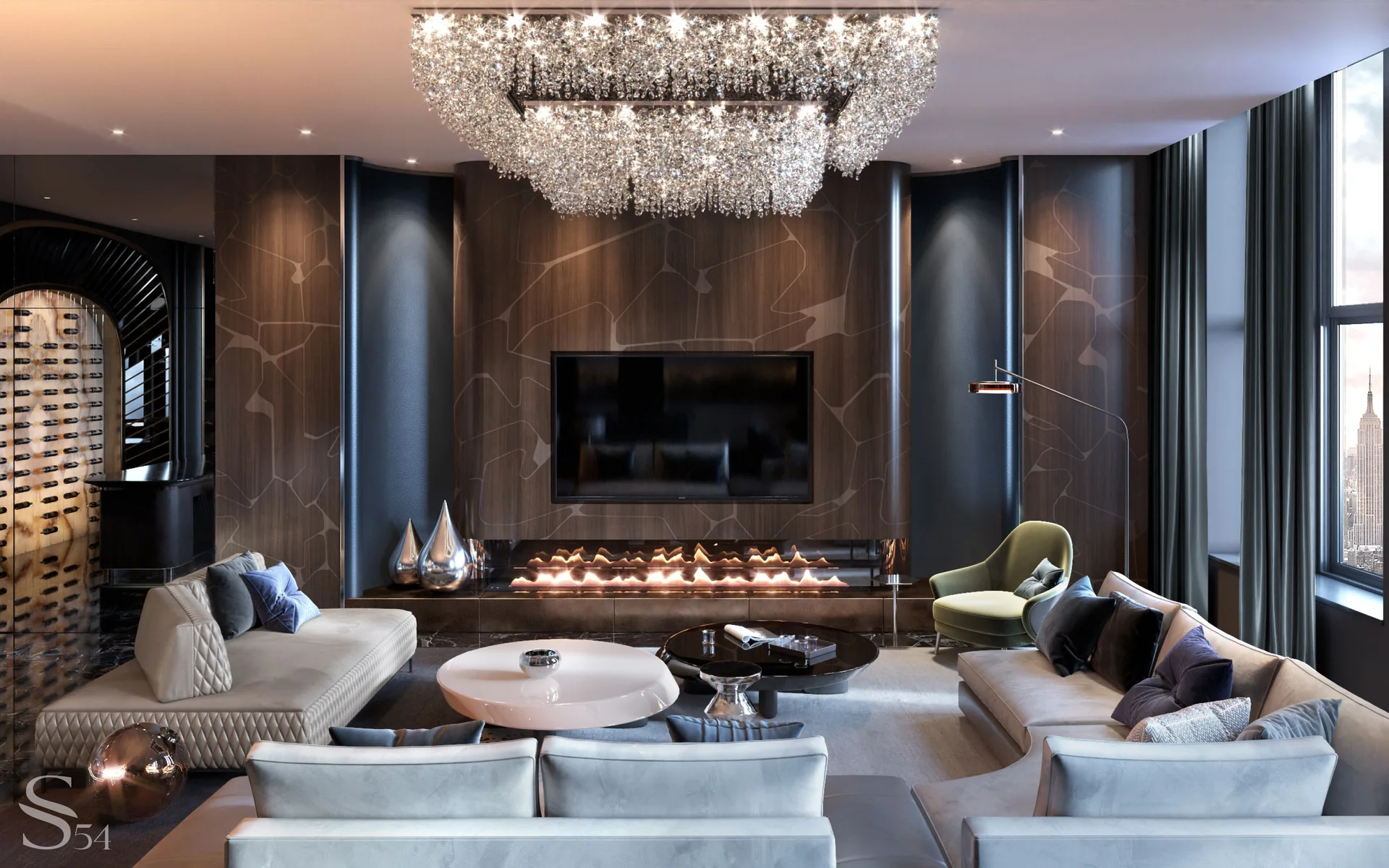 Эксклюзивный дизайн интерьера апартаментов в Нью-Йорке от Studia 54