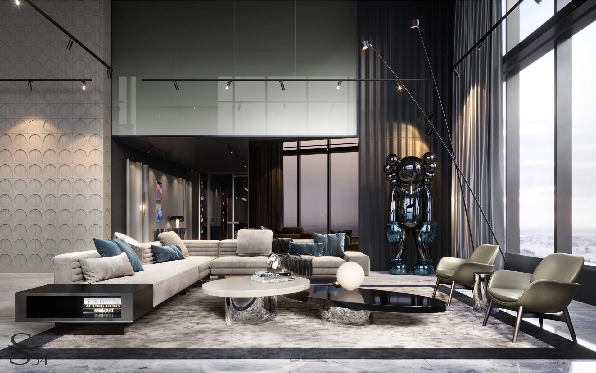 Design project of a two-level penthouse by Studia 54 in Bucharest Design project of a two-level penthouse by Studia 54 in Bucharest