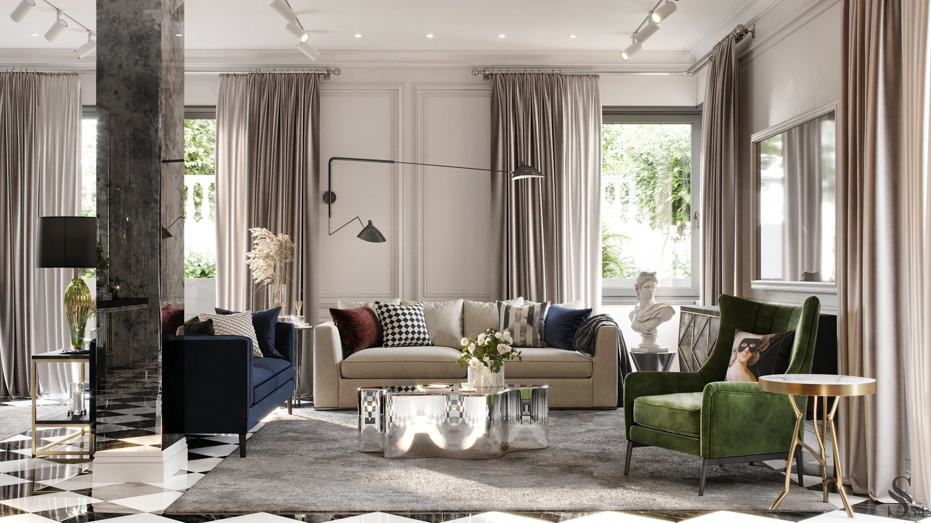 Stylish coffee table by Eichholtz
