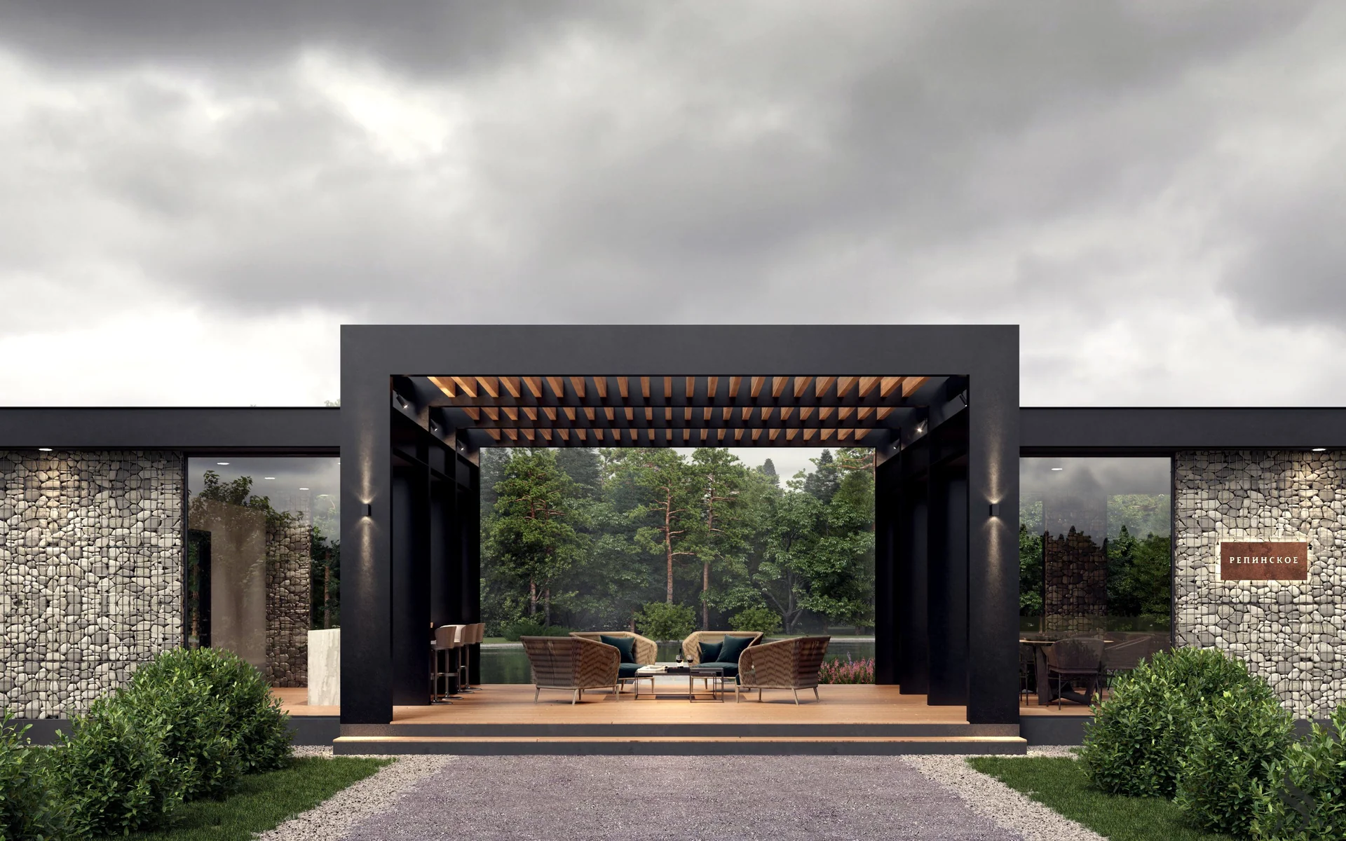 Project by premium architectural bureau Studia 54: summerhouse in the clubhouse community