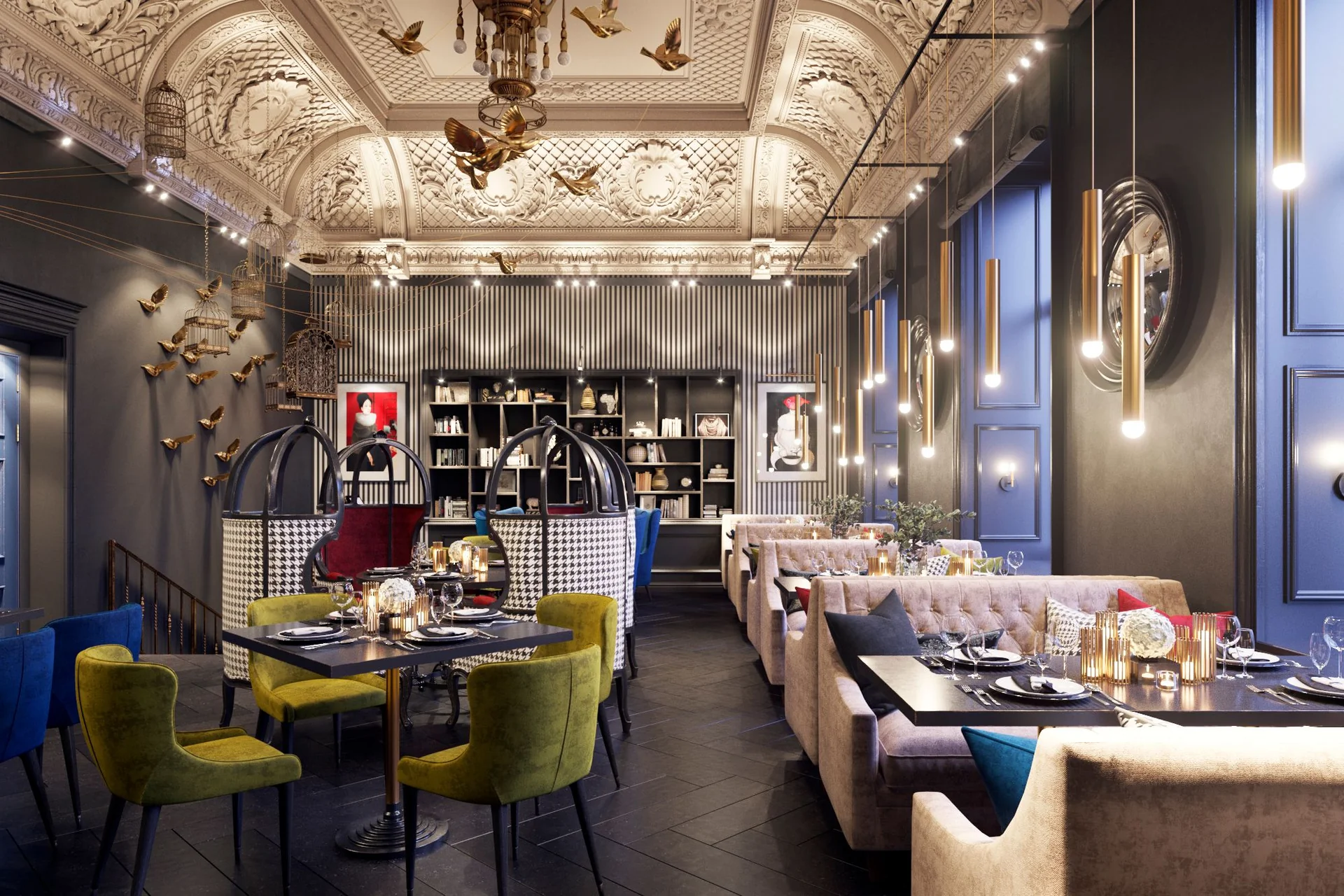 Expensive modern interior of the apartment on Petrovsky Island by Studia 54