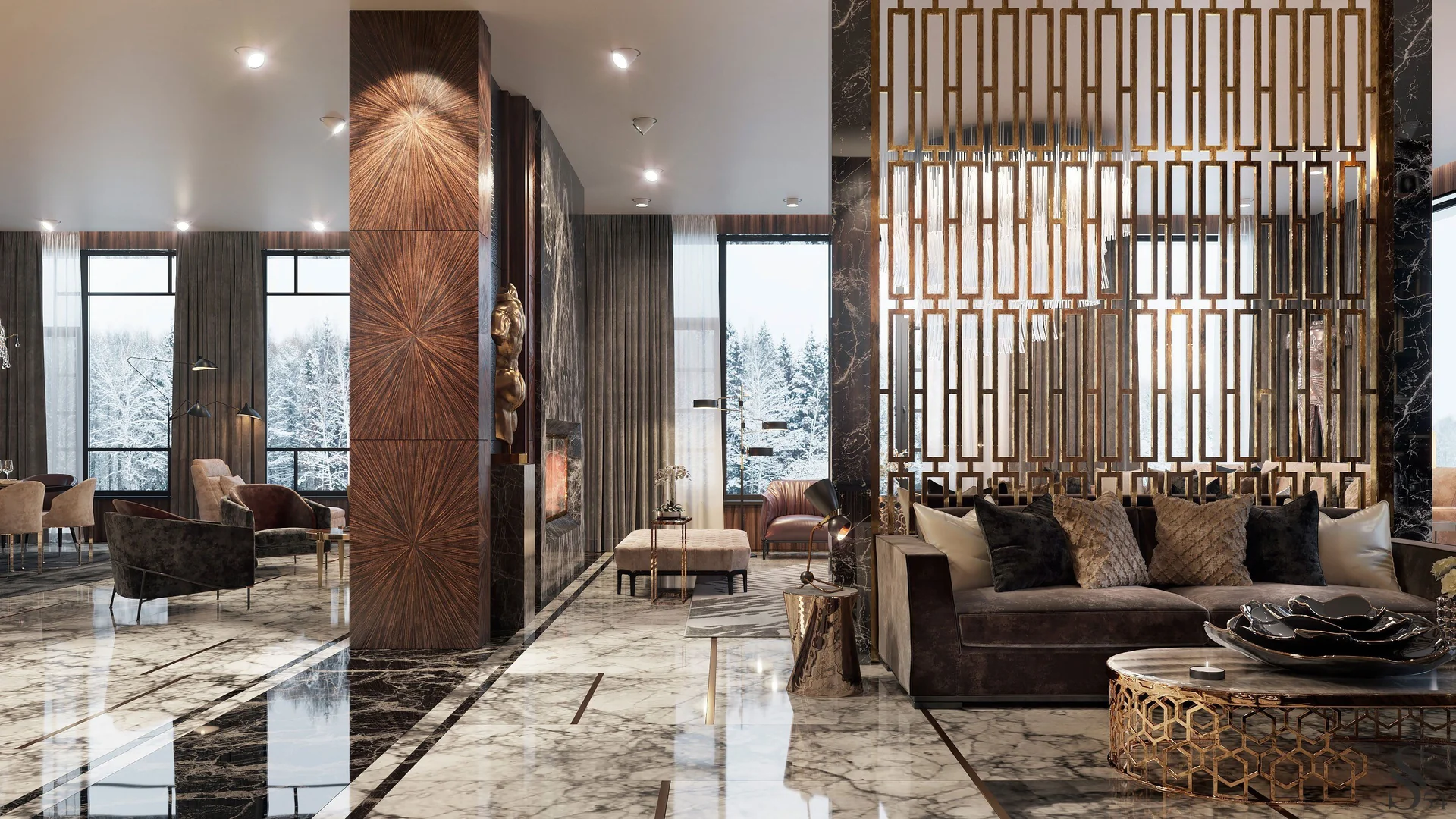 Luxury interior design in Barvikha by Studia 54