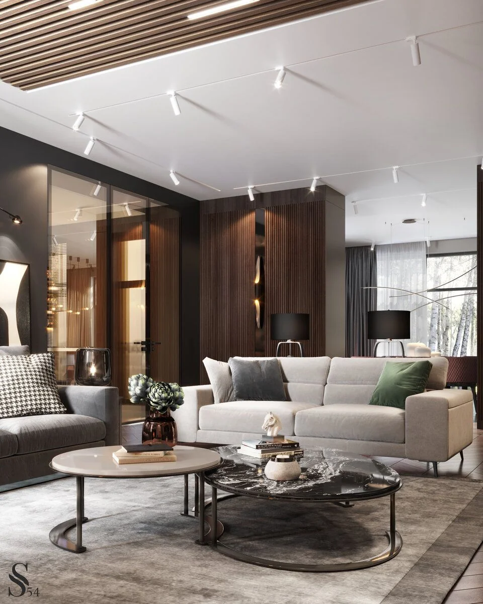 Дорогой дизайн интерьера от Studia 54 для МОП и вестибюля в элитном ЖК