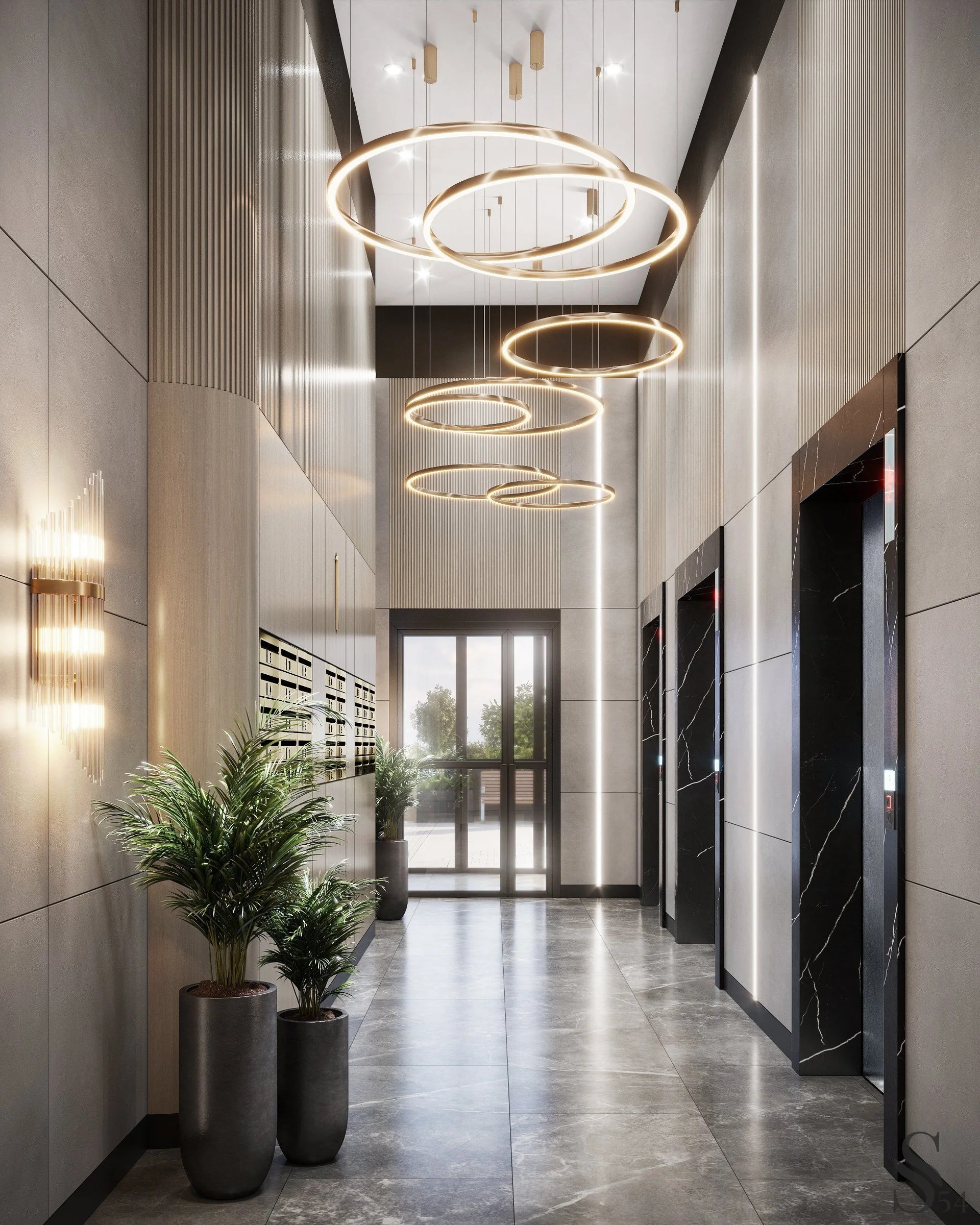 Design of the elevator area