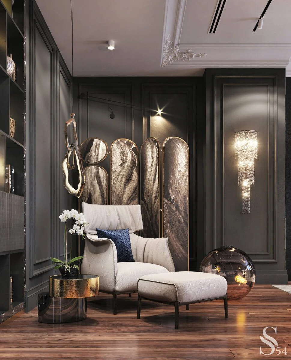 Изысканный дизайн интерьера от Студии 54 для ресторана при отеле в Санкт-Петербурге