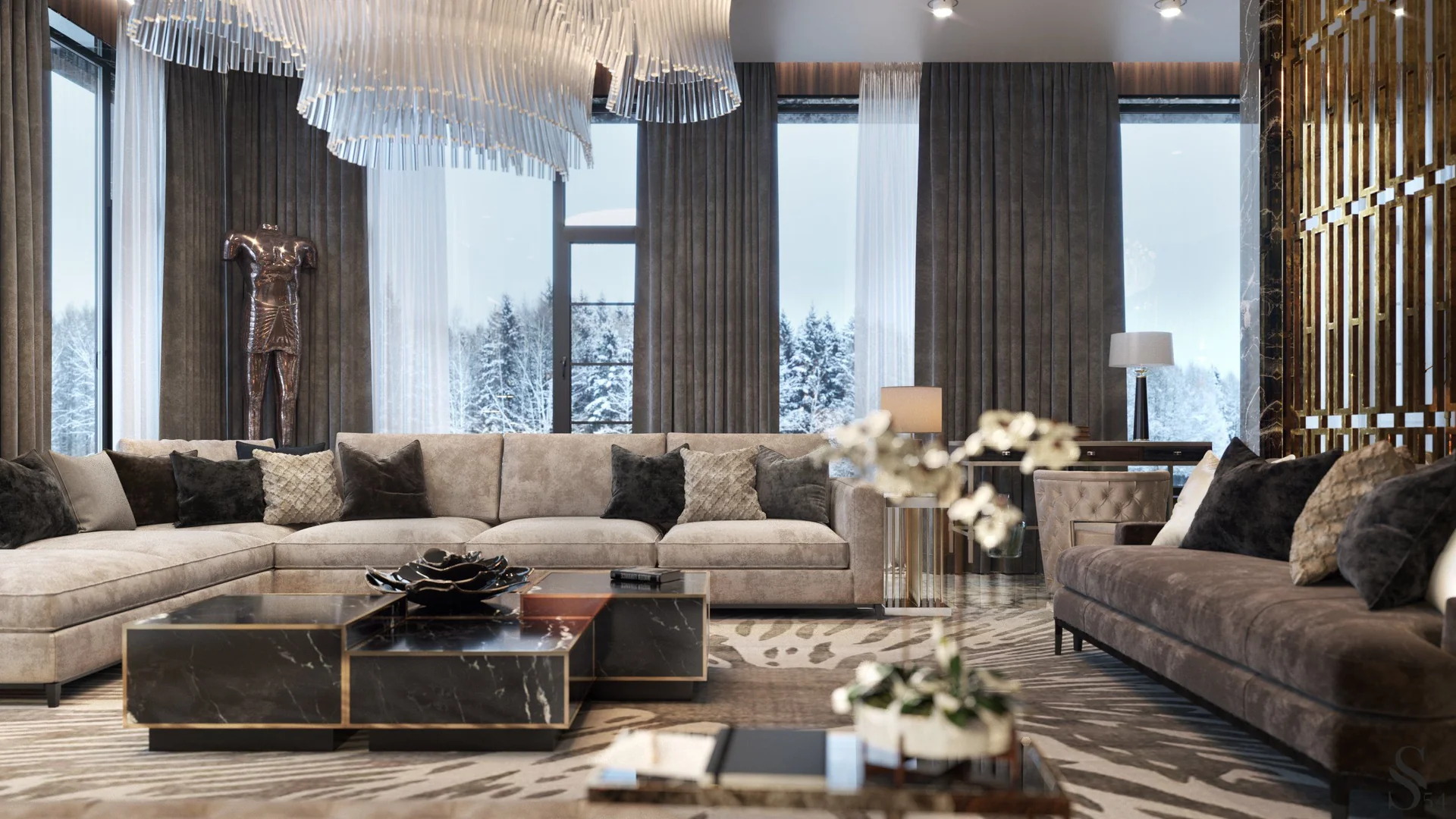 Эксклюзивный дизайн проект интерьера от Studia 54 для ресторана Артист