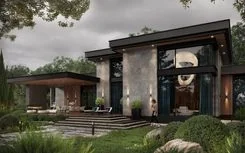 Project of luxury one-storey house with second floor by Studia 54