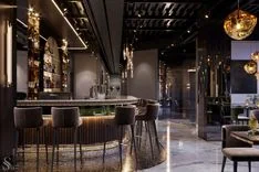 Restaurant interior in modern style - design and decoration