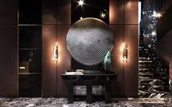 Современный дорогой дизайн интерьера в видовых апартаментах от Studia 54