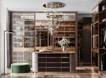 Современный дорогой дизайн интерьера в видовых апартаментах от Studia 54