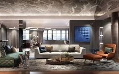 Restrained interior of apartments in Astana