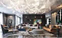 Apartment interior design project in modern style 