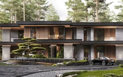 Architectural project of a cottage in Moscow